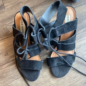 Steve Madden black heel sandals size 7.5